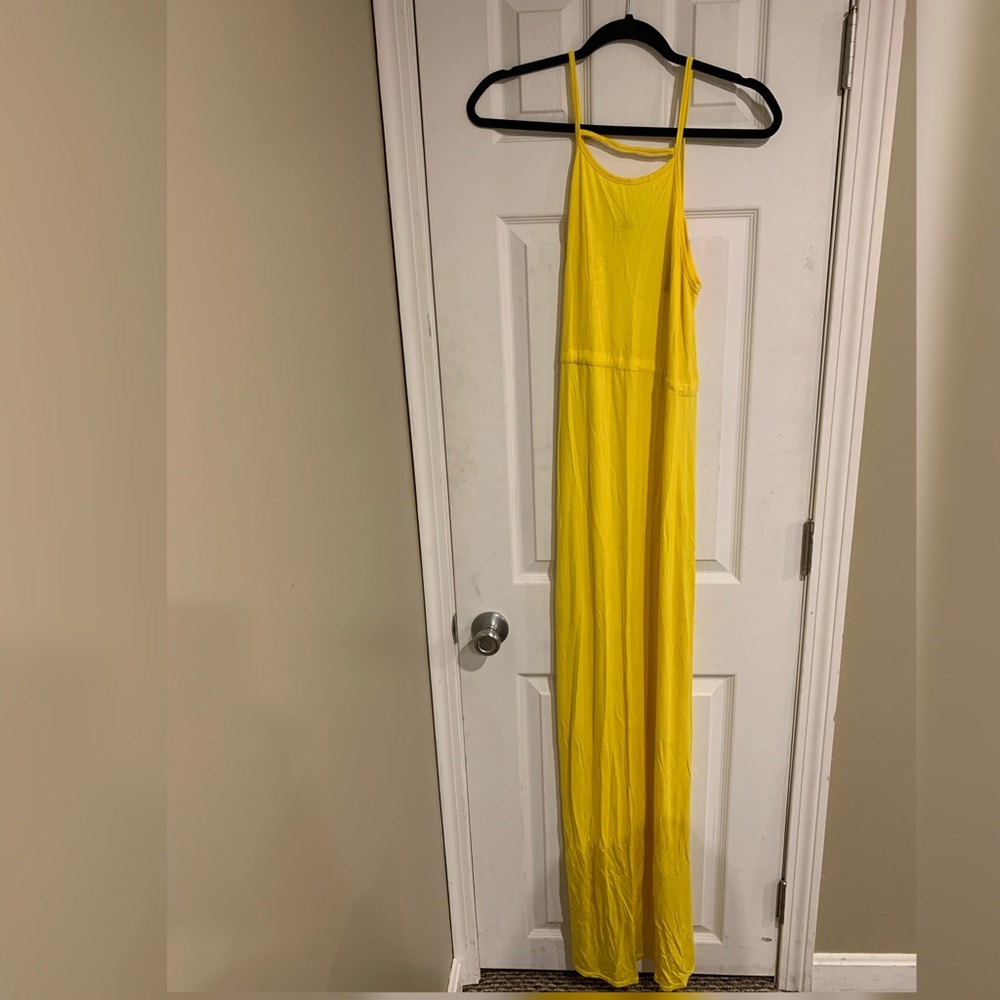 Boohoo Khole Back Detail Maxi Dress - Yellow